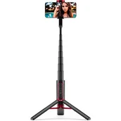 Selfie stick - Uchwyt selfie XLINE Premium BSF800 Bluetooth Czarno-czerwony - miniaturka - grafika 1