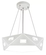 Lampy sufitowe - Candellux Lighting biała lampa sufitowa NEMEZIS 31-59147 metalowy żyrandol z kryształkami do sypialni w stylu glamour - miniaturka - grafika 1