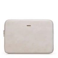 Biżuteria - akcesoria - Etui na laptopa 14’’ z ekoskóry beżowe - miniaturka - grafika 1