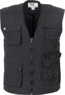 Kamizelki męskie - MFH KAMIZELKA US Microfaser czarna M - miniaturka - grafika 1