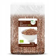 Ziarna i nasiona roślin strączkowych - Siemię lnianie brązowe BIOLIFE Bio ekologiczne 1 kg - miniaturka - grafika 1