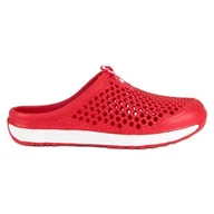 Klapki i japonki damskie - Hasby Czerwone ażurowe klapki - ButyModne - miniaturka - grafika 1