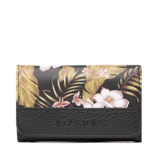 Portfele - Rip Curl Duży Portfel Damski Flora Mid Wallet LWUKN1 Black 90 - grafika 1