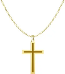 Pozłacany Naszyjnik Krzyżyk - Biżuteria religijna - miniaturka - grafika 1