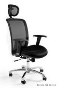 Fotele i krzesła biurowe - Unique Fotel biurowy Expander czarny W-94-4 W-94-4 - miniaturka - grafika 1