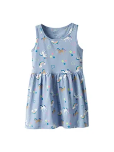NAME IT Sukienka codzienna Vineo 13230153 Błękitny Regular Fit - Sukienki i spódniczki dla dziewczynek - miniaturka - grafika 1