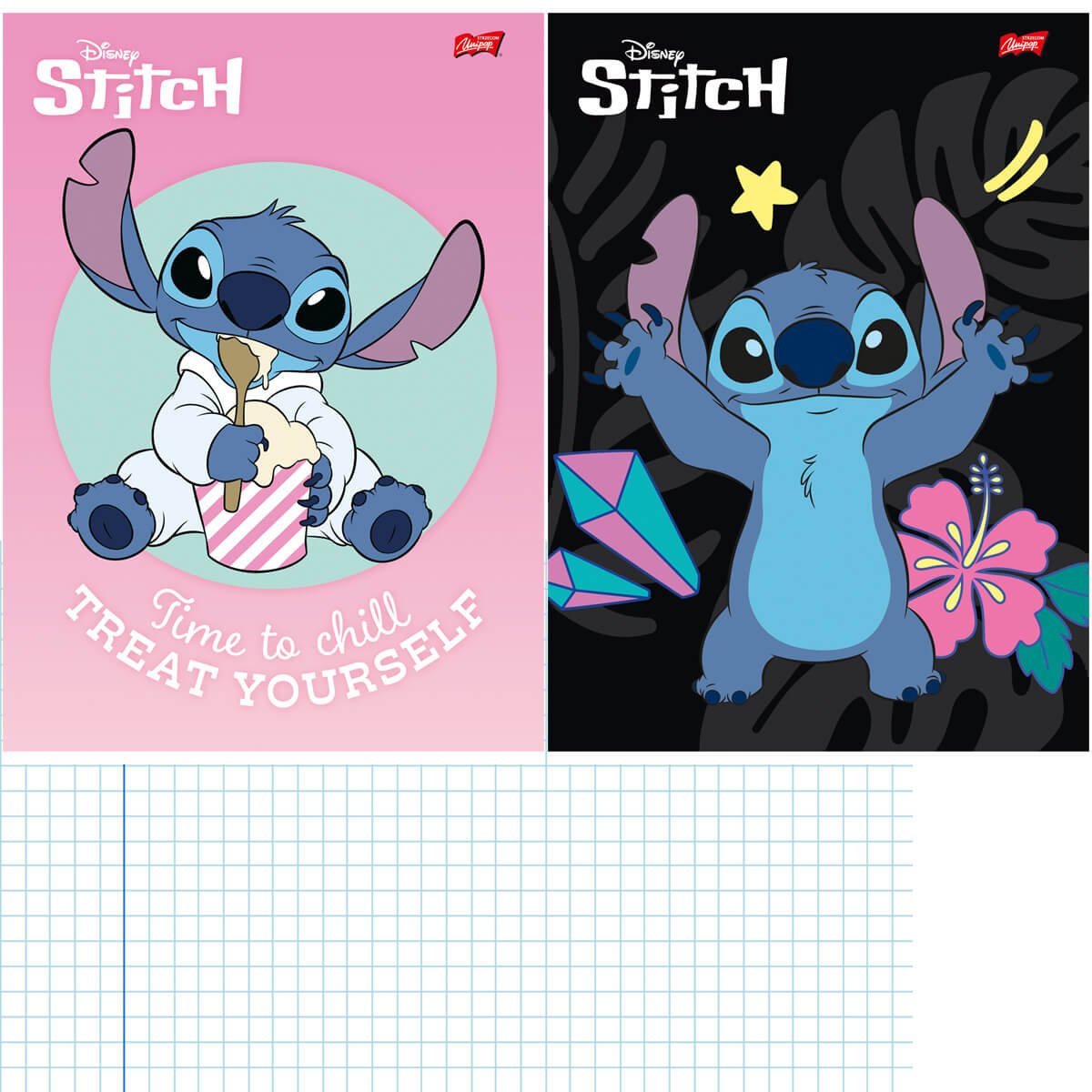 2 SZT. X ZESZYT A4, 32 KARTKI, KRATKA, STITCH, UNIPAP KAŻDY INNY