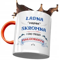 Kubki - Kubek Pomarańczowy Dla Małgorzaty Koleżanki Żony z Nadrukiem ze Zdjęciem + Opakowanie na prezent (wzór 02) - miniaturka - grafika 1