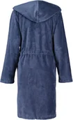 Szlafroki damskie - Cawo Szlafrok damski Welurowy z Kapturem Sea - miniaturka - grafika 1