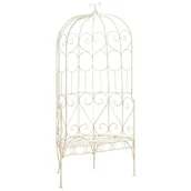 Sofy ogrodowe - vidaXL Ławka ogrodowa 95 cm żelazo antyczna biel 45432 - miniaturka - grafika 1