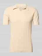 Swetry męskie - Koszulka polo o kroju slim fit z efektem dzianiny model ‘Baron’ - miniaturka - grafika 1