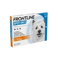 Artykuły przeciw pasożytom - Frontline Spot-on dla psów  - S: 2-10 kg (6 pipet x 0,67 ml) - miniaturka - grafika 1