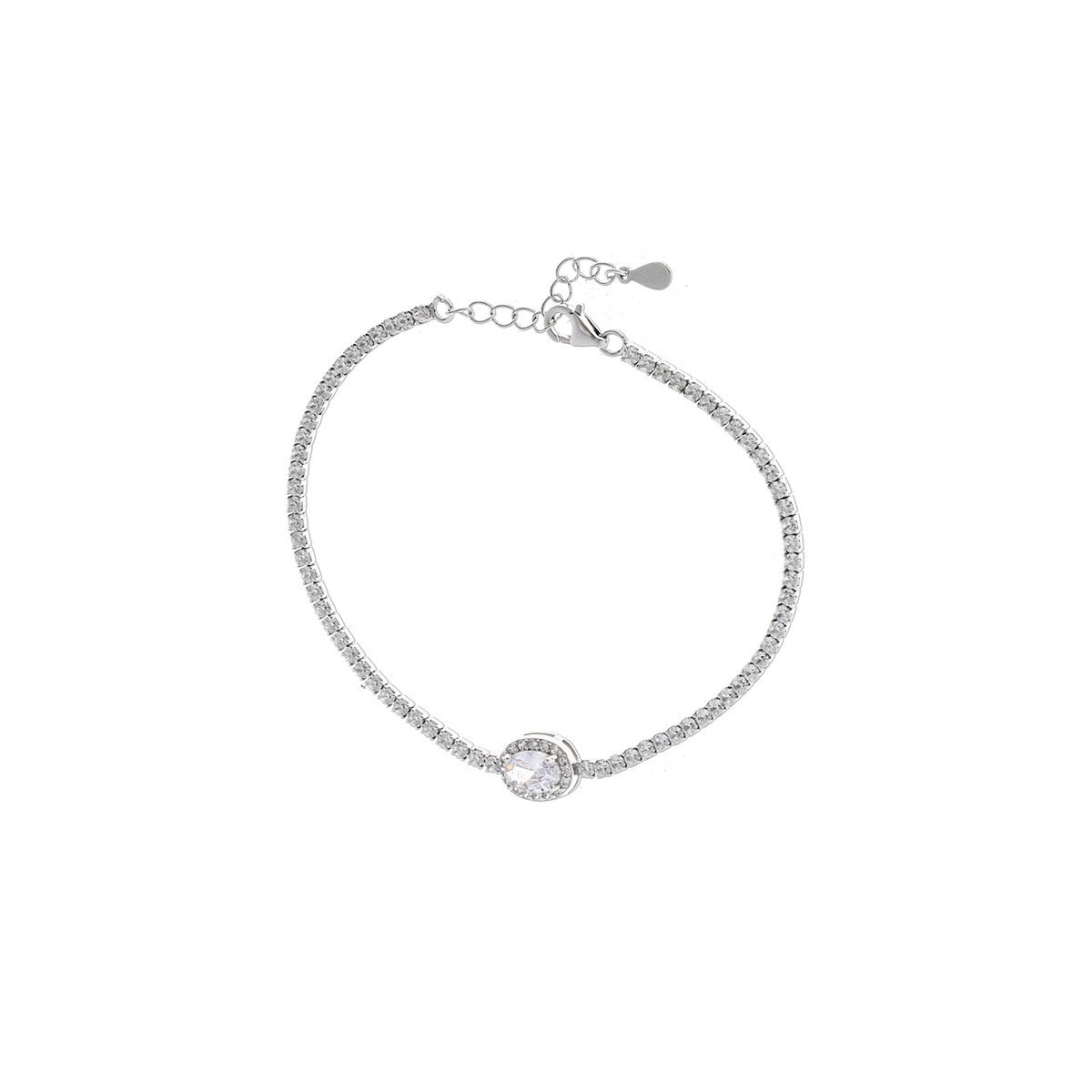Srebrna bransoletka 925 Biały Blask