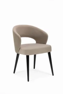 Mirek 6 krzesło tapicerowane beżowe nogi czarne - Krzesła - miniaturka - grafika 1