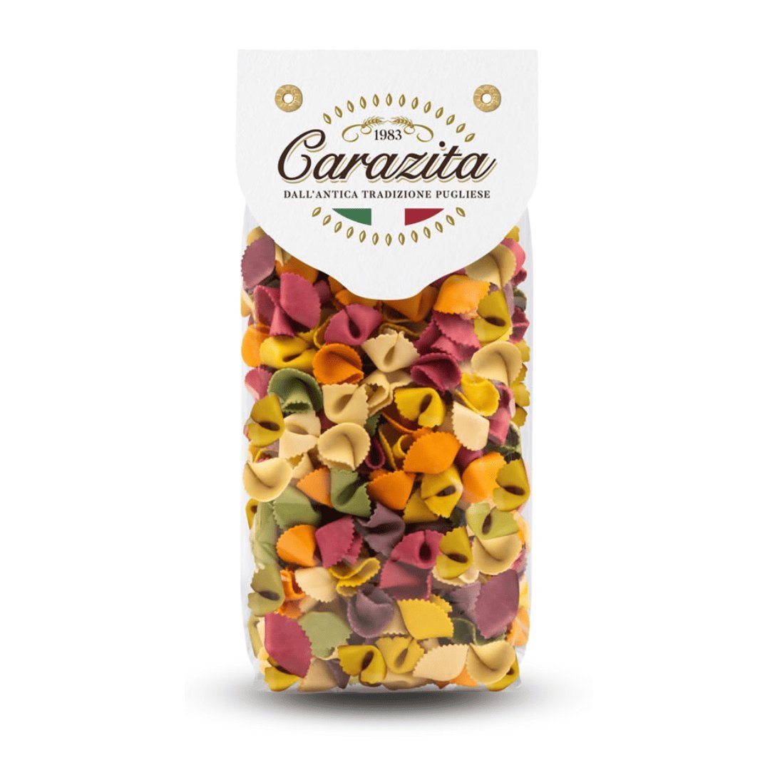 Kolorowy makaron Funghetti (grzybki) 6 smaków 250g Carazita