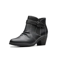 Botki damskie - Clarks Damskie botki Emily2 Opal Botki, czarna skóra, 3 UK, Czarna skóra, 35.5 EU - miniaturka - grafika 1