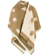 Apaszki i szaliki damskie - Ciepły szal szalik dwustronny sowy dzianina - miniaturka - grafika 1