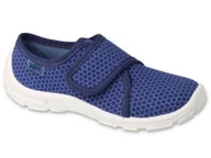 Buty dla chłopców - Trampki kapcie dziecięce chłopięce na rzepy granatowe Befado 974Y505-33 - miniaturka - grafika 1