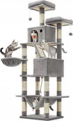 Legowiska dla kotów - Drapak Dla Kota Legowisko Wieża Drzewko Budka Wysoki Szary XXXL - miniaturka - grafika 1