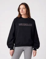 Bluzy damskie - WRANGLER CREW SWEATSHIRT BLACK W6Q2FA100 XS - miniaturka - grafika 1