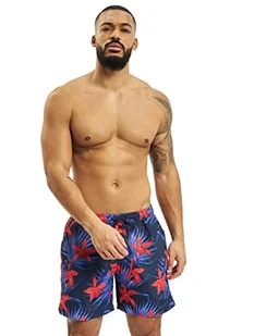 Urban Classics Szorty kąpielowe z wzorem Swim shorts Mężczyźni,niebieski/czerwony,S - Spodenki damskie - miniaturka - grafika 1