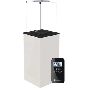 Ogrzewacz Gazowy Patio Mini Panel Szklany Biały Sterowanie Automatyczne 8,2 Kw - Ogrzewacze tarasowe - miniaturka - grafika 1