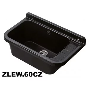 HYDROLAND ZLEW.60 CZARNY Komora gospodarcza czarny 60x34 - Zlewy i komory gospodarcze - miniaturka - grafika 1