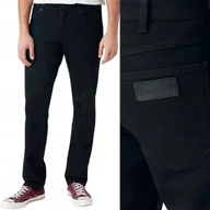 Spodnie męskie - Wrangler GREENSBORO Black Rinse czarne proste spodnie jeansowe W40 L32 - miniaturka - grafika 1