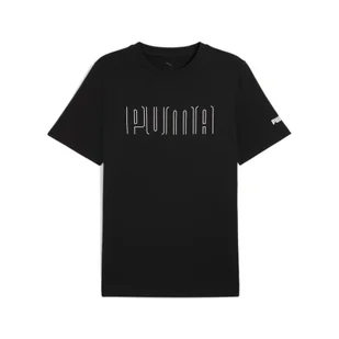 Męska koszulka z grafiką PUMA Sport PUMA Black - Koszulki sportowe męskie - miniaturka - grafika 1