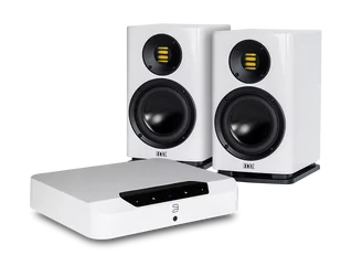 Bluesound POWERNODE EDGE (biały) + Solano BS283 (biały) - Zestawy stereo - miniaturka - grafika 1