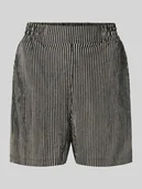 Spodenki damskie - Szorty o kroju relaxed fit z fakturowanym wzorem - miniaturka - grafika 1