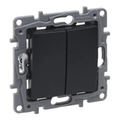 Kostki, złączki, wtyczki - Legrand Łącznik schodowy Niloe Selection 762202 podwójny 10AX antracyt - miniaturka - grafika 1