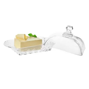 Tadar Szklana Maselniczka Pojemnik do Masła Szkło Karo - Inne naczynia kuchenne - miniaturka - grafika 1