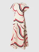 Sukienki - Sukienka midi ze wzorem na całej powierzchni - miniaturka - grafika 1