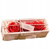 Świece - Świece z wosku pszczelego róże czerwone łubianka - miniaturka - grafika 1