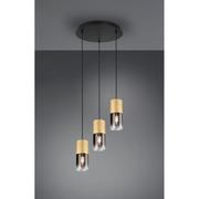 Lampy sufitowe - Trio Robin lampa wisząca 3-punktowa czarna/mosiądz 310630354 310630354 - miniaturka - grafika 1