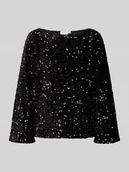 Bluzki damskie - Bluzka z cekinowym obszyciem model ‘FAITH’ - miniaturka - grafika 1