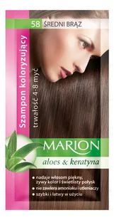 Marion szampon 4-8 myć 58- średni brąz 22062 - Farby do włosów i szampony koloryzujące - miniaturka - grafika 1