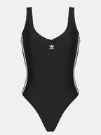 Stroje kąpielowe - adidas Strój kąpielowy adicolor 3-Stripes JG5775 Czarny - miniaturka - grafika 1
