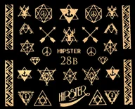 Ozdoby do paznokci - Metaliczne naklejki wodne na paznokcie - nr 28B - miniaturka - grafika 1