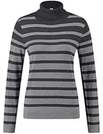 Swetry damskie - GERRY WEBER Edition Damski sweter 770541-44727, szary w paski, 44 - miniaturka - grafika 1