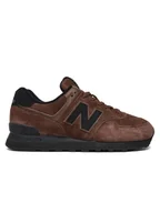 Trampki męskie - New Balance Skórzane sneakersy "574" w kolorze brązowym - miniaturka - grafika 1