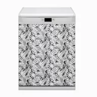 Dekoracje domu - Ozdobna osłona na zmywarkę Czarne liście 60x80 - miniaturka - grafika 1