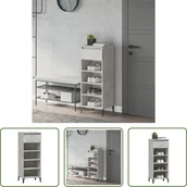 Szafki na buty - The Living Store Stojak na buty betonowy szary 40x36x105 cm materiał drewnopochodny - miniaturka - grafika 1