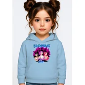 Bluzy dla dziewczynek - BLUZA DZIECIĘCA KPOP DEMON HUNTERS HUNTRIX 122-128 Z KAPTUREM BAWEŁNIANA - miniaturka - grafika 1