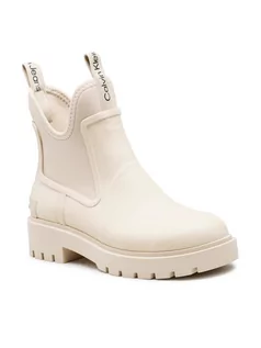 Kalosze damskie - Calvin Klein Jeans Kalosze Mid Rainboot Chelsea YW0YW01034 Beżowy - grafika 1