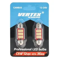 Żarówki samochodowe - CANBUS AMiO Led 12smd 4014 festoon 36mm white 12v/24v AMI-01632 - miniaturka - grafika 1