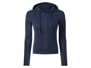 esmara® Sweter damski z kapturem (Niebieski, L(44/46)) - Swetry damskie - miniaturka - grafika 1