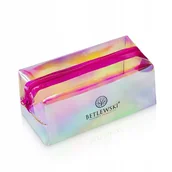 Kosmetyczki, organizery i kuferki - BETLEWSKI Mała kosmetyczka damska przezroczysta podóżna lekka na suwak - miniaturka - grafika 1