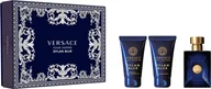 Zestawy kosmetyków męskich - Zestaw męski Versace Dylan Blue Balsam po goleniu 50 ml + Żel pod prysznic 50 ml + Woda toaletowa 50 ml (8011003879359) - miniaturka - grafika 1
